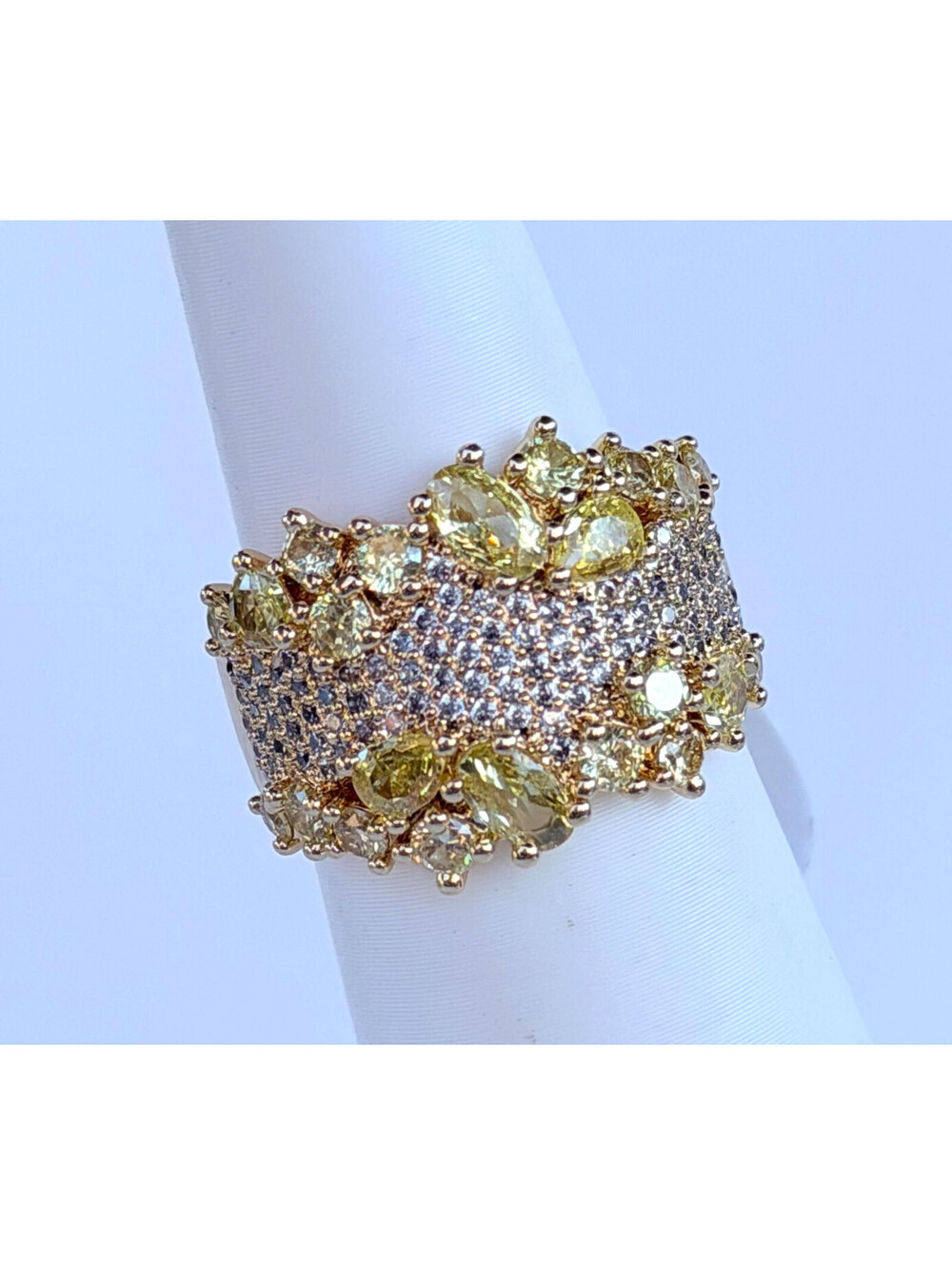 Bomb Party November Ring  Sz 8 "A Flicker You Can Hold" Citrine on Yellow Gold